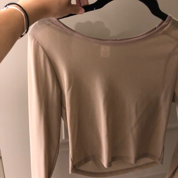 sheer beige top